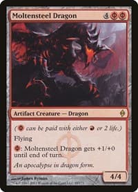 Moltensteel Dragon - New Phyrexia - Magic: The Gathering card