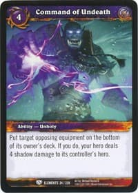 Command of Undeath - War of the Elements - WoW card