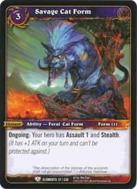 Savage Cat Form - War of the Elements - WoW card