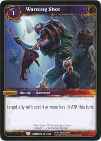 Warning Shot - War of the Elements - WoW card