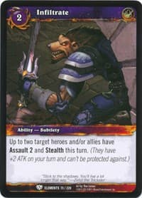 Infiltrate - War of the Elements - WoW card