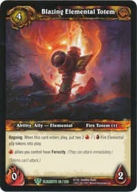 Blazing Elemental Totem - War of the Elements - WoW card