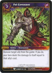 Fel Covenant - War of the Elements - WoW card
