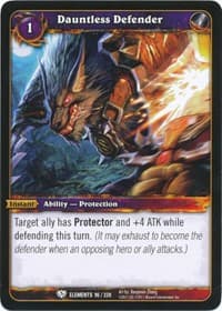 Dauntless Defender - War of the Elements - WoW card