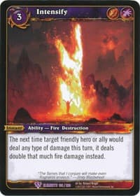 Intensify - War of the Elements - WoW card