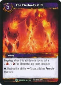 The Firelord's Gift - War of the Elements - WoW card