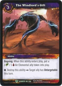 The Windlord's Gift - War of the Elements - WoW card