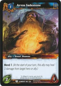 Arvos Jadestone - War of the Elements - WoW card