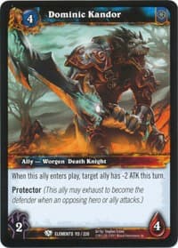 Dominic Kandor - War of the Elements - WoW card