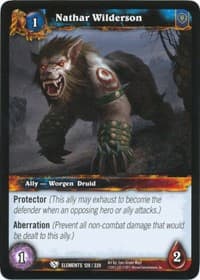 Nathar Wilderson - War of the Elements - WoW card