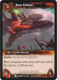 Drax Felfuse - War of the Elements - WoW card