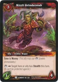 Kizzli Grinderstub - War of the Elements - WoW card