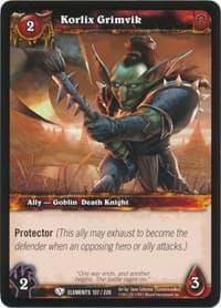 Korlix Grimvik - War of the Elements - WoW card