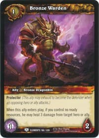Bronze Warden - War of the Elements - WoW card