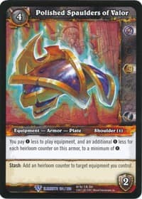 Polished Spaulders of Valor - War of the Elements - WoW card