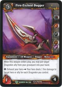 Fire Etched Dagger - War of the Elements - WoW card