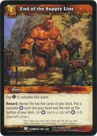 End of the Supply Line - War of the Elements - WoW card