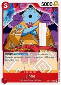 Jinbe - ST-01: Starter Deck 1 Straw Hat Crew (Super Pre-Release Edition) - One Piece Card Game card