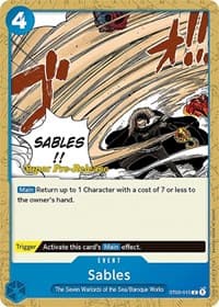 Sables - ST-03: Starter Deck 3 The Seven Warlords of The Sea (Super Pre-Release Edition) - One Piece Card Game card