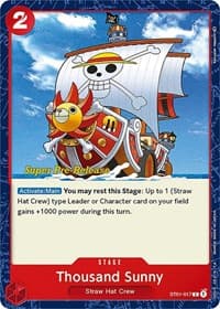 Thousand Sunny - ST-01: Starter Deck 1 Straw Hat Crew (Super Pre-Release Edition) - One Piece Card Game card