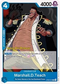 Marshall.D.Teach - ST-03: Starter Deck 3 The Seven Warlords of The Sea (Super Pre-Release Edition) - One Piece Card Game card