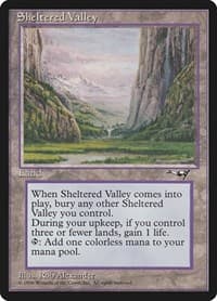 Sheltered Valley - Alliances - Magic: The Gathering card