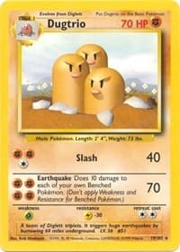 Dugtrio - Base Set - Pokemon card