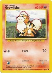 Growlithe - Base Set - Pokemon card