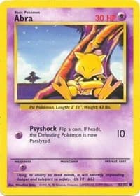 Abra - Base Set - Pokemon card