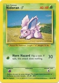 Nidoran M - Base Set - Pokemon card