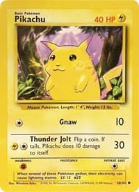 Pikachu - Base Set - Pokemon card