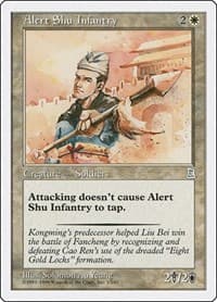 Alert Shu Infantry - Portal Three Kingdoms - Magic: The Gathering card