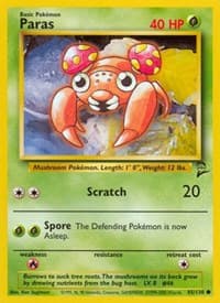 Paras - Base Set 2 - Pokemon card