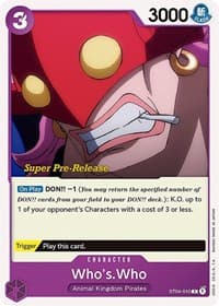 Who's.Who - ST-04: Starter Deck 4 Animal Kingdom Pirates (Super Pre-Release Edition) - One Piece Card Game card