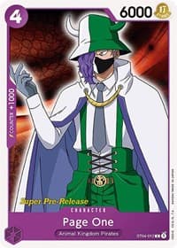 Page One - ST-04: Starter Deck 4 Animal Kingdom Pirates (Super Pre-Release Edition) - One Piece Card Game card
