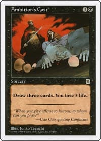 Ambition's Cost - Portal Three Kingdoms - Magic: The Gathering card