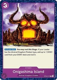 Onigashima Island - ST-04: Starter Deck 4 Animal Kingdom Pirates (Super Pre-Release Edition) - One Piece Card Game card