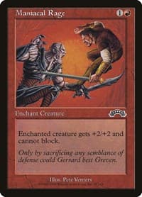 Maniacal Rage - Exodus - Magic: The Gathering card