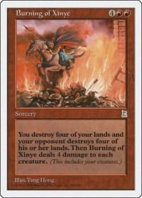 Burning of Xinye - Portal Three Kingdoms - Magic: The Gathering card