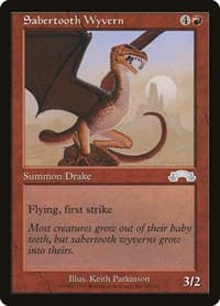 Sabertooth Wyvern - Exodus - Magic: The Gathering card