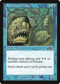 School of Piranha - Exodus - Magic: The Gathering card