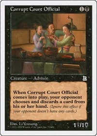 Corrupt Court Official - Portal Three Kingdoms - Magic: The Gathering card