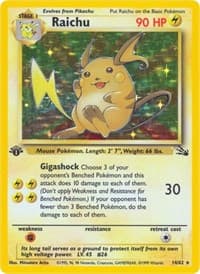 Raichu (14) - Fossil - Pokemon card