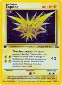 Zapdos (15) - Fossil - Pokemon card