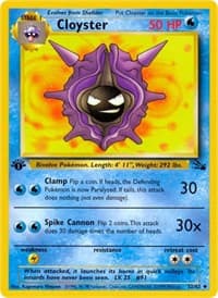 Cloyster - Fossil - Pokemon card