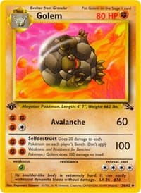 Golem - Fossil - Pokemon card