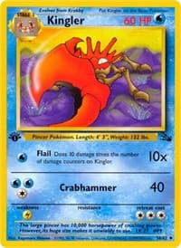 Kingler - Fossil - Pokemon card