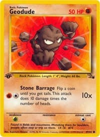 Geodude - Fossil - Pokemon card