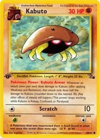 Kabuto - Fossil - Pokemon card
