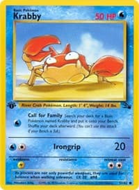 Krabby - Fossil - Pokemon card